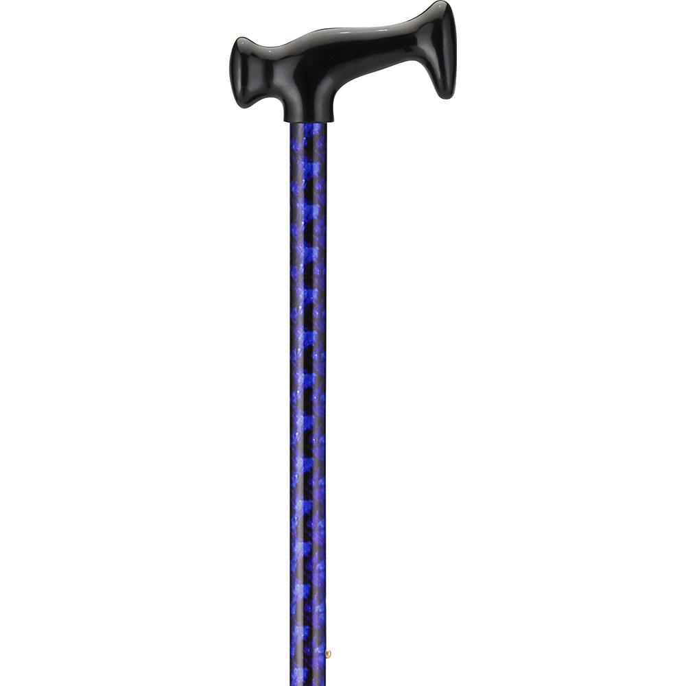 CANE T-GRIP BLACK AND BLUE